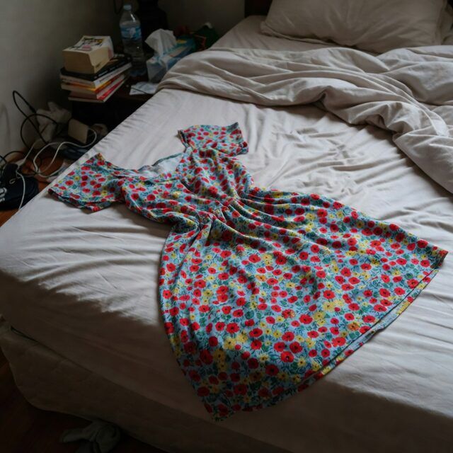 A quick phone snap of a dress